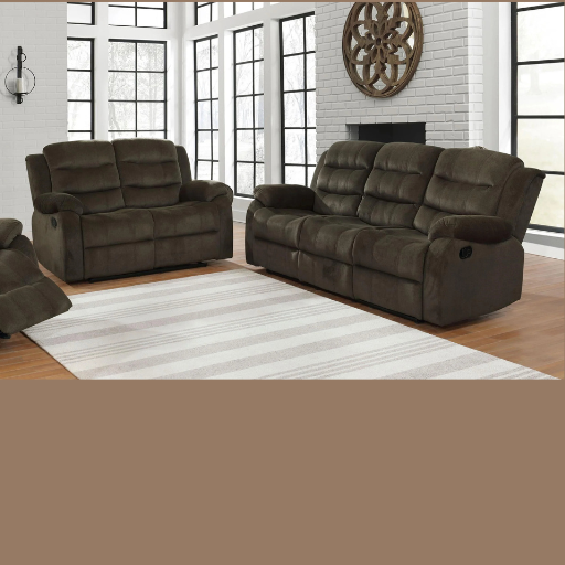 Rodman Upholstered Tufted Living Room Set Olive Brown